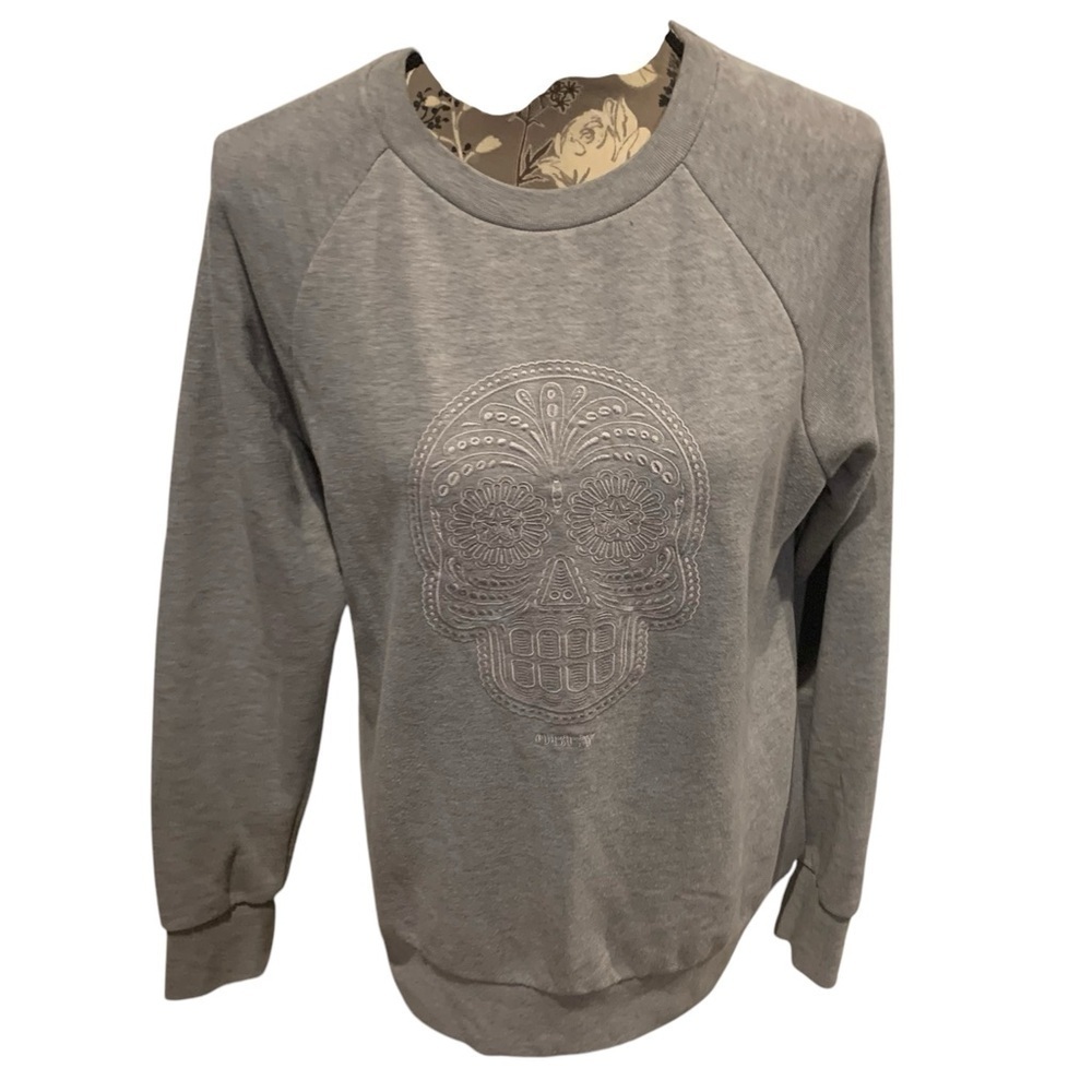 OBEY Gray Sugar Skull Sweatshirt size medium